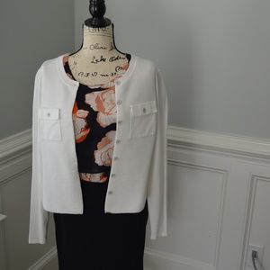 CAbi Fencing Cardigan M, VGUC, White 5145